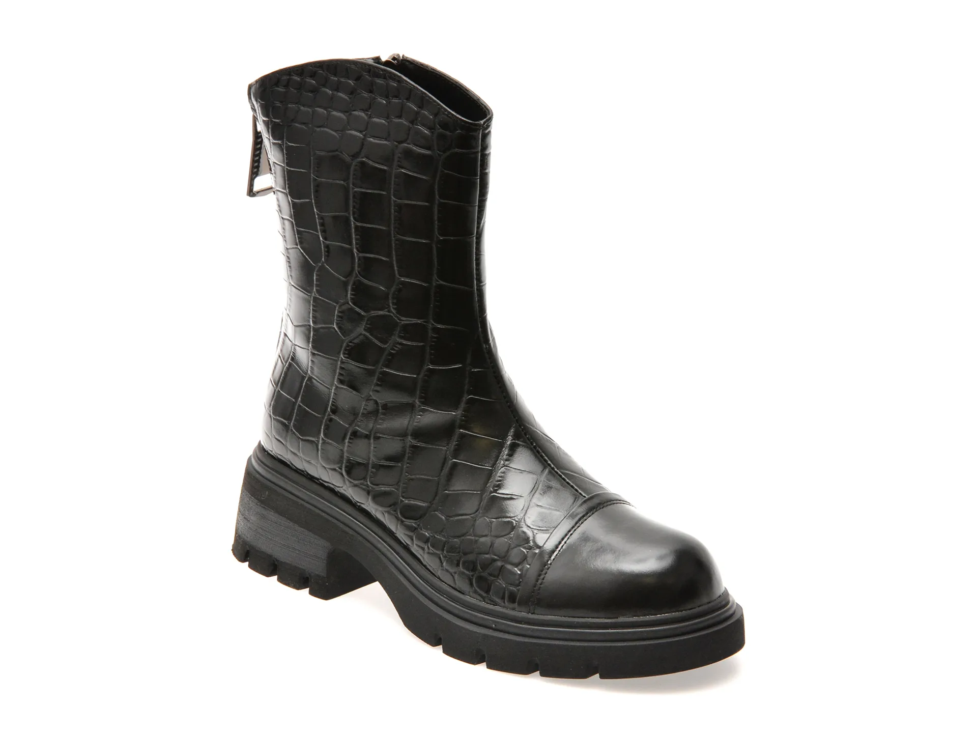 Ghete GRYXX negre, 2157, din piele croco 1 Ghete GRYXX negre