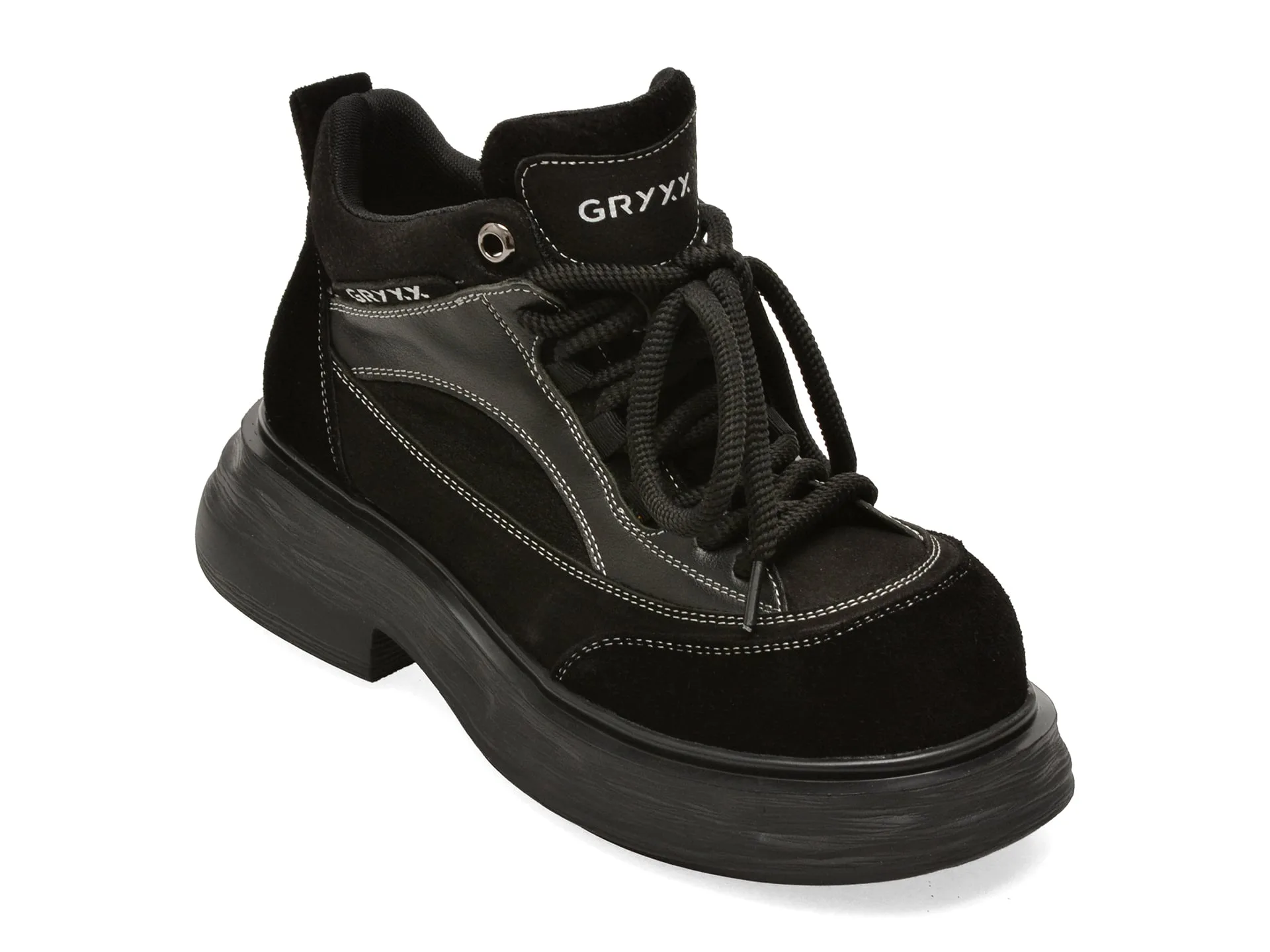 Ghete GRYXX negre, 25070, din piele naturala 1 Ghete GRYXX negre