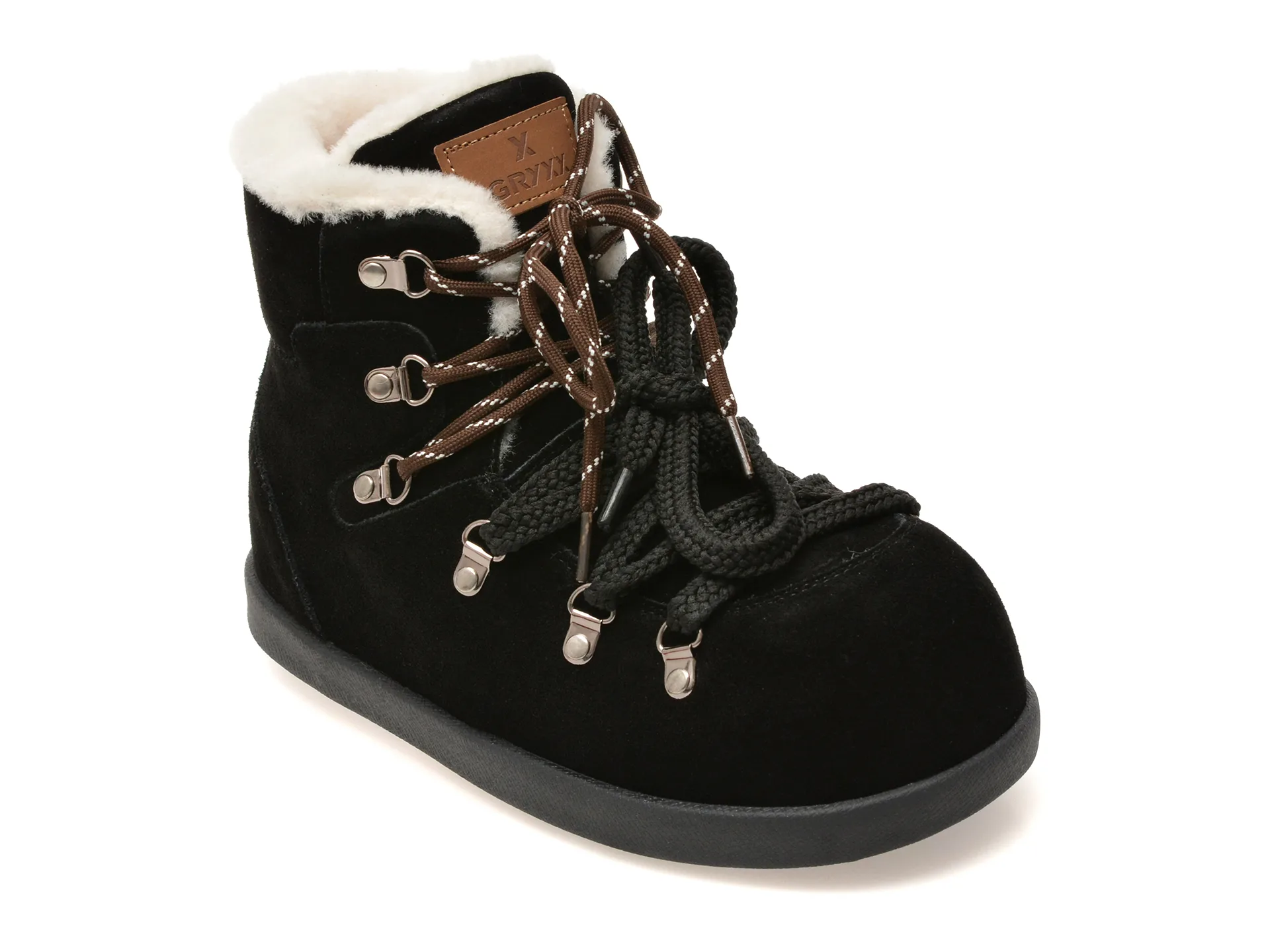Ghete GRYXX negre, 5808, din piele intoarsa 1 Ghete GRYXX negre