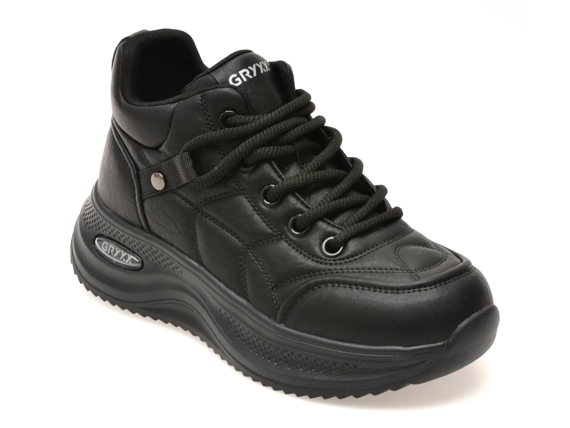 Ghete GRYXX negre, 5K718, din piele ecologica 1 Ghete GRYXX negre