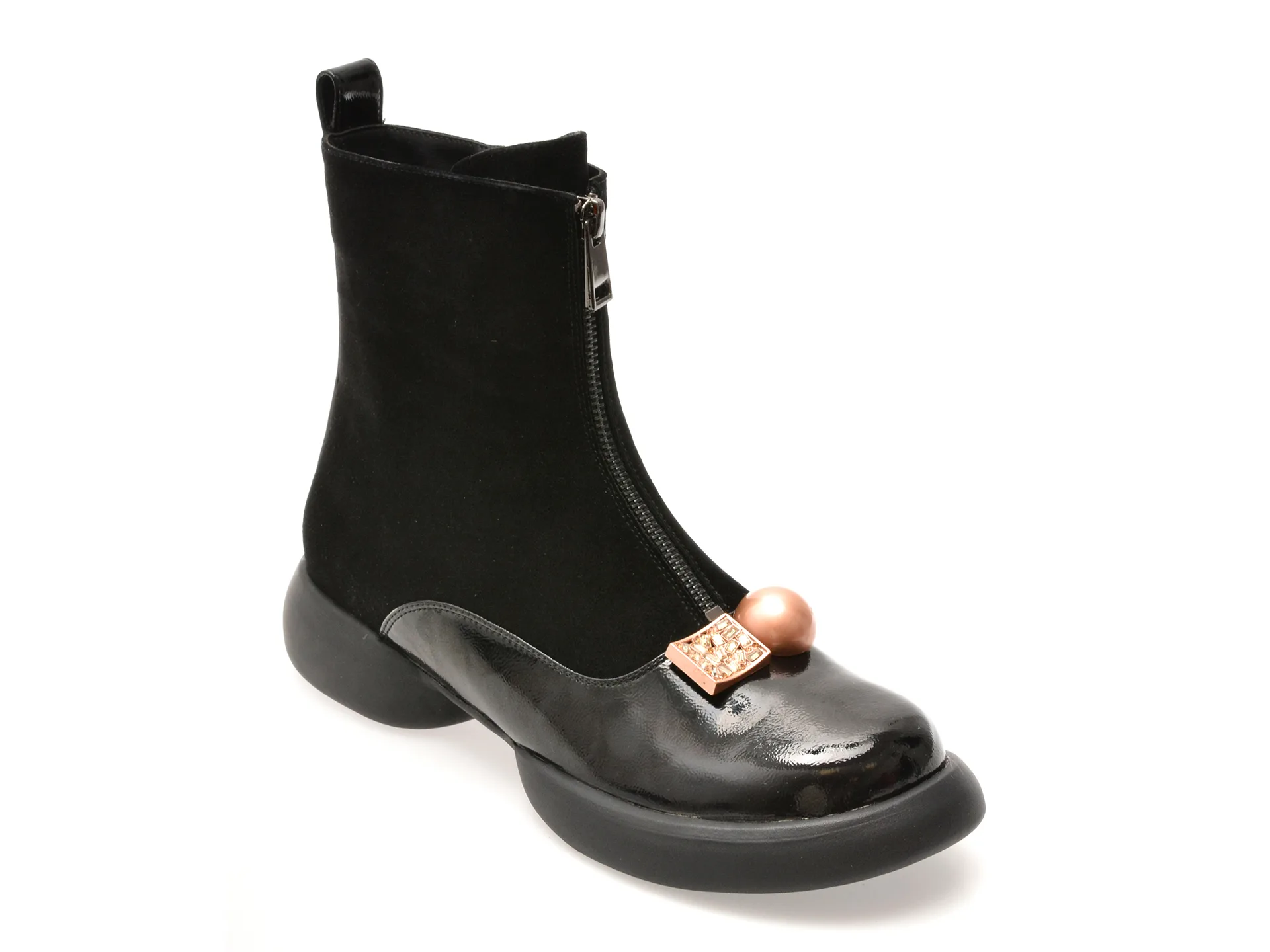 Ghete GRYXX negre, 5W306, din piele intoarsa 1 Ghete GRYXX negre