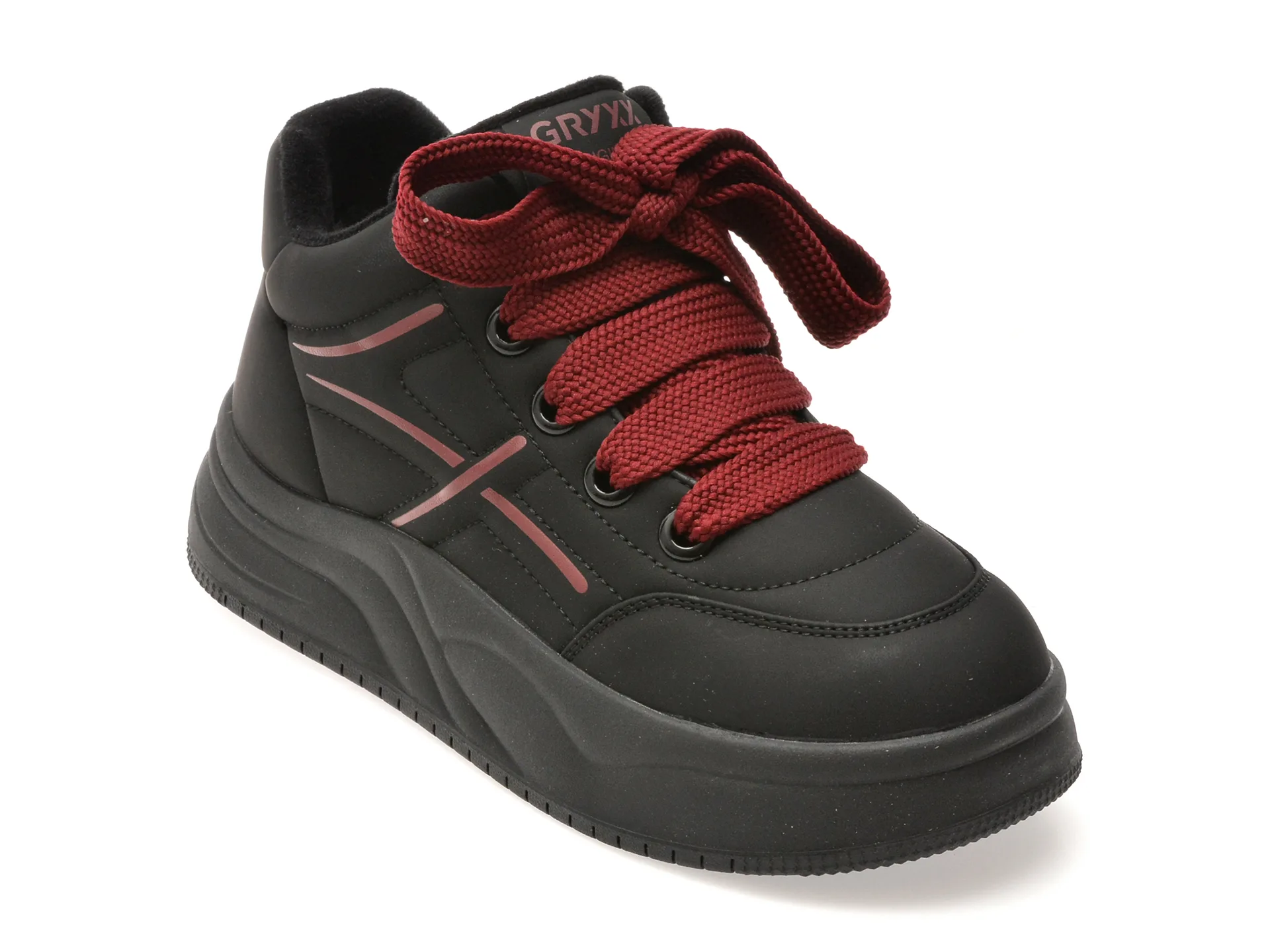 Ghete GRYXX negre, 69917, din piele ecologica 1 Ghete GRYXX negre