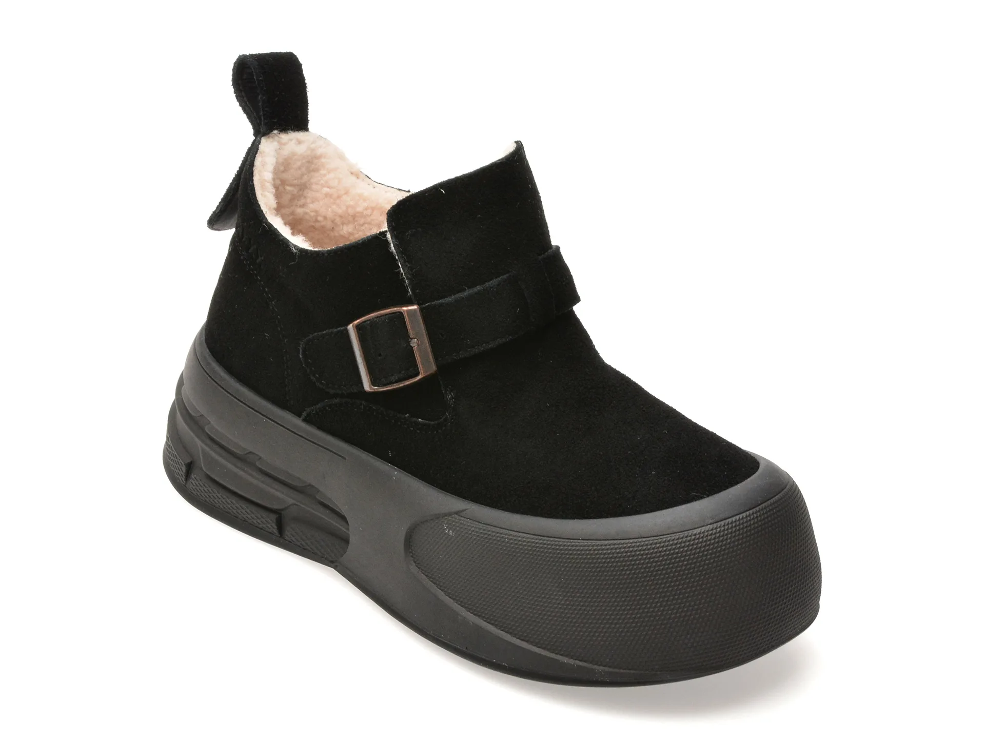 Ghete GRYXX negre, A6623, din piele intoarsa 1 Ghete GRYXX negre