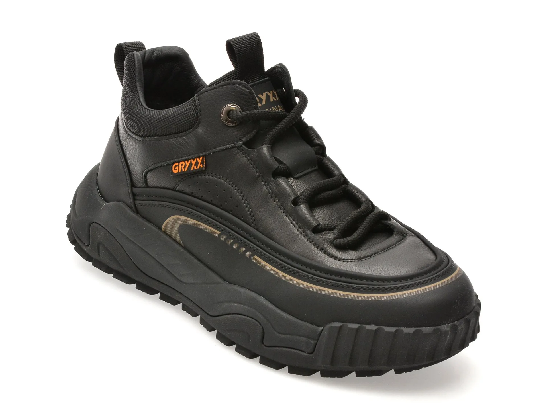 Ghete GRYXX negre, LN3, din piele naturala 1 Ghete GRYXX negre