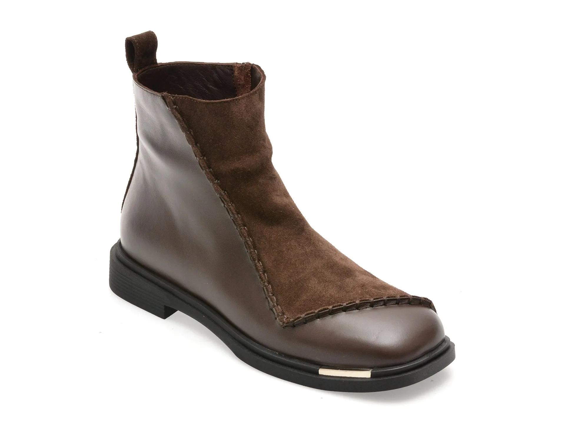 Ghete IMAGE maro, 208322, din piele naturala 1 Ghete IMAGE maro