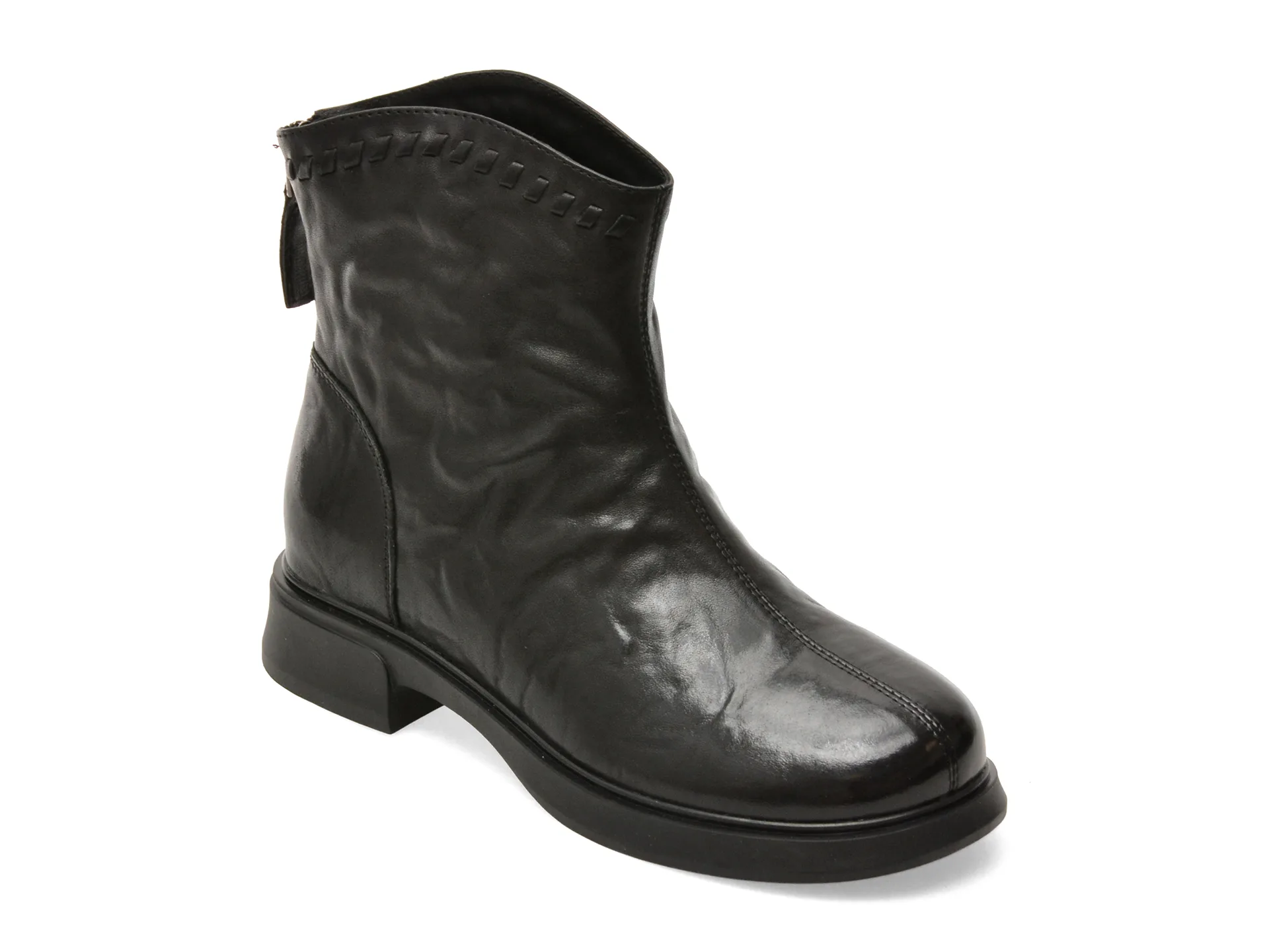 Ghete IMAGE negre, 9158, din piele naturala 1 Ghete IMAGE negre