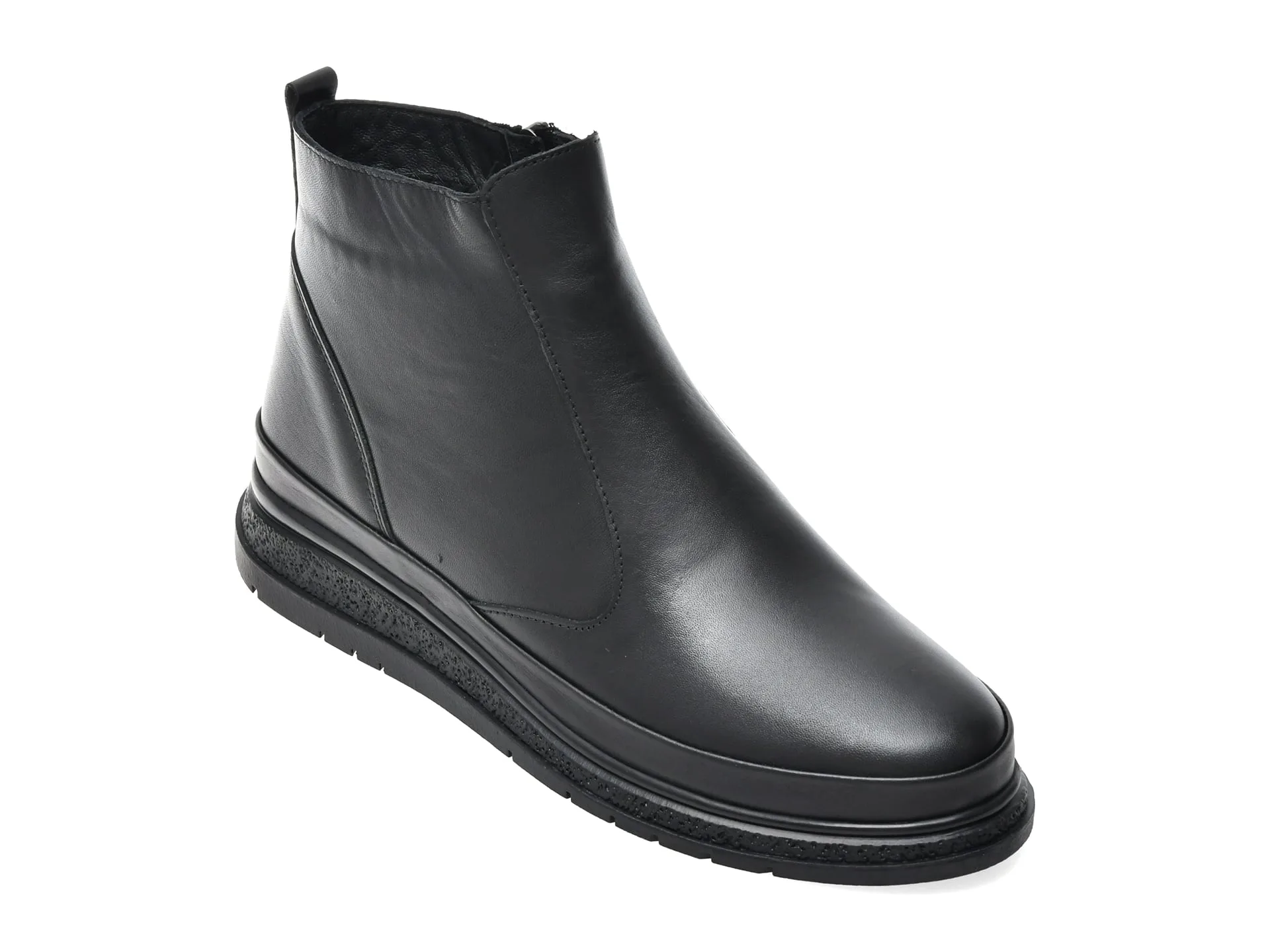 Ghete IMAGE negre, CS236, din piele naturala 1 Ghete IMAGE negre