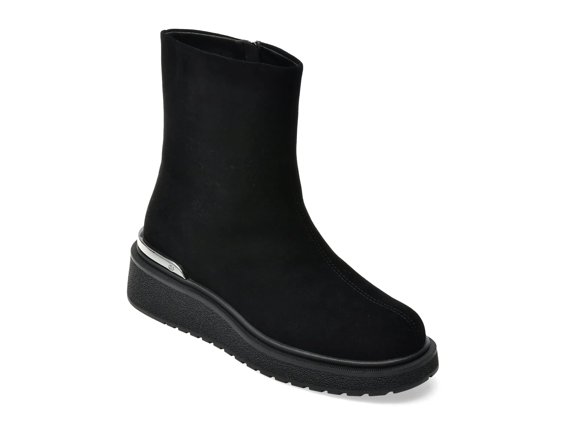 Ghete IMAGE negre, H275M, din piele intoarsa 1 Ghete IMAGE negre