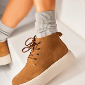 Ghete Piele Naturala Intoarsa dama Camel Airyn