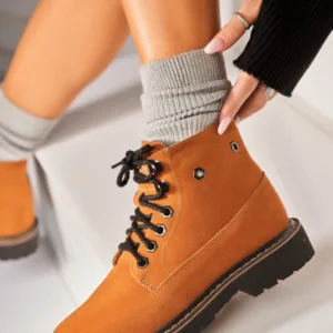 Ghete Piele Naturala Intoarsa dama Camel Nolyn