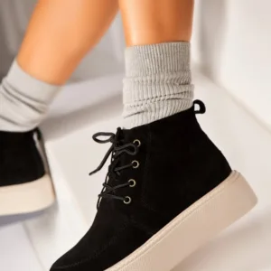 Ghete Piele Naturala Intoarsa dama Negre Airyn