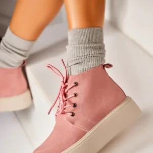 Ghete Piele Naturala Intoarsa dama Roz Airyn