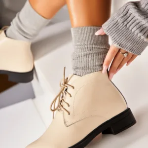 Ghete Piele Naturala dama Bej Jetta