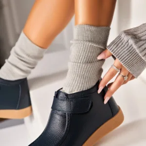 Ghete Piele Naturala dama Bleumarin Ilena