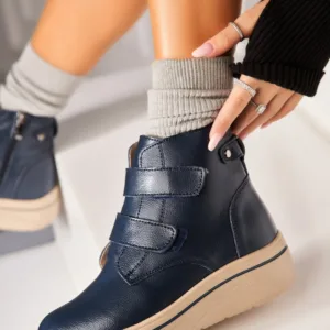 Ghete Piele Naturala dama Bleumarin Kanai