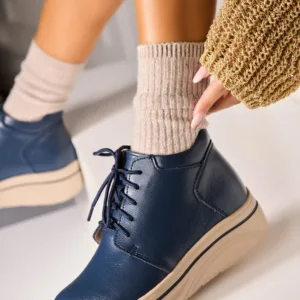 Ghete Piele Naturala dama Bleumarin Yuliya