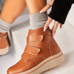 Ghete Piele Naturala dama Camel Kanai