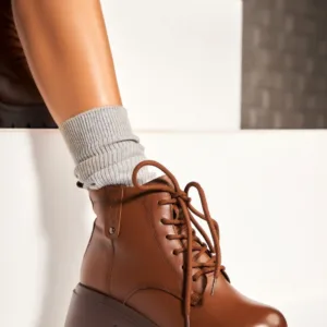 Ghete Piele Naturala dama Kaki Rhona