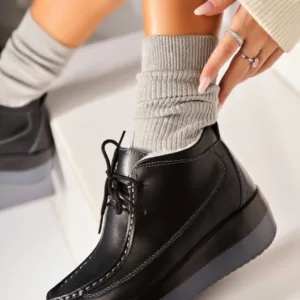 Ghete Piele Naturala dama Negre Hasna