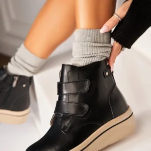 Ghete Piele Naturala dama Negre Kanai