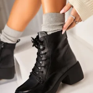 Ghete Piele Naturala dama Negre Yanna