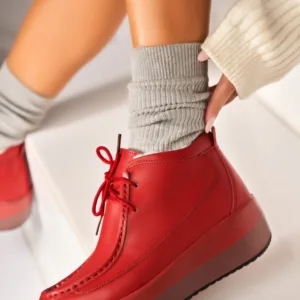 Ghete Piele Naturala dama Rosii Hasna