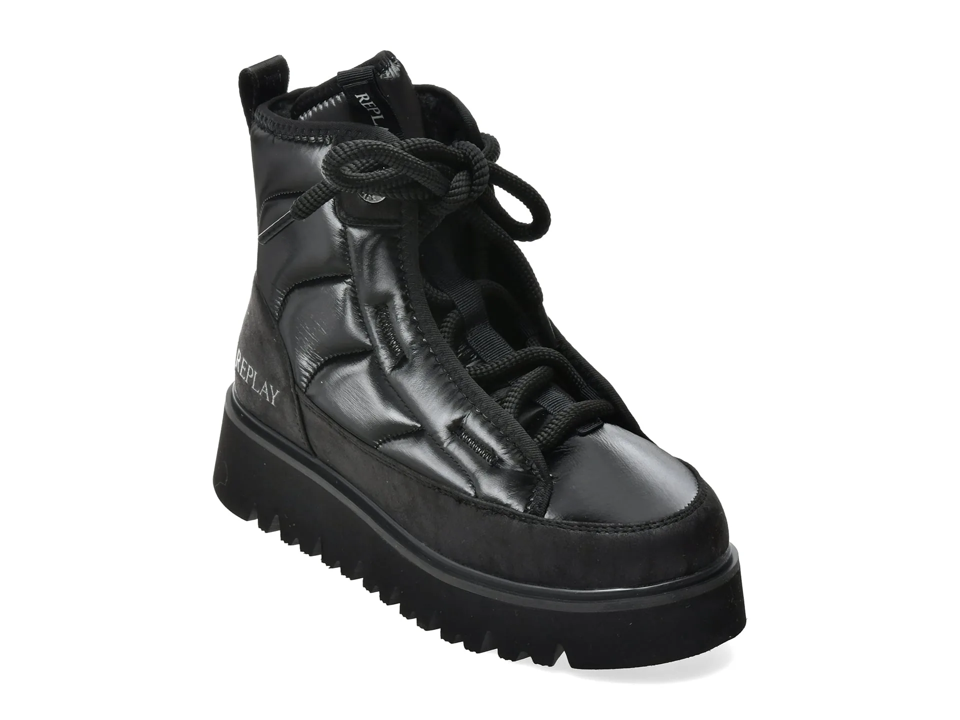 Ghete REPLAY negre, WF2H00T, din material textil 1 Ghete REPLAY negre
