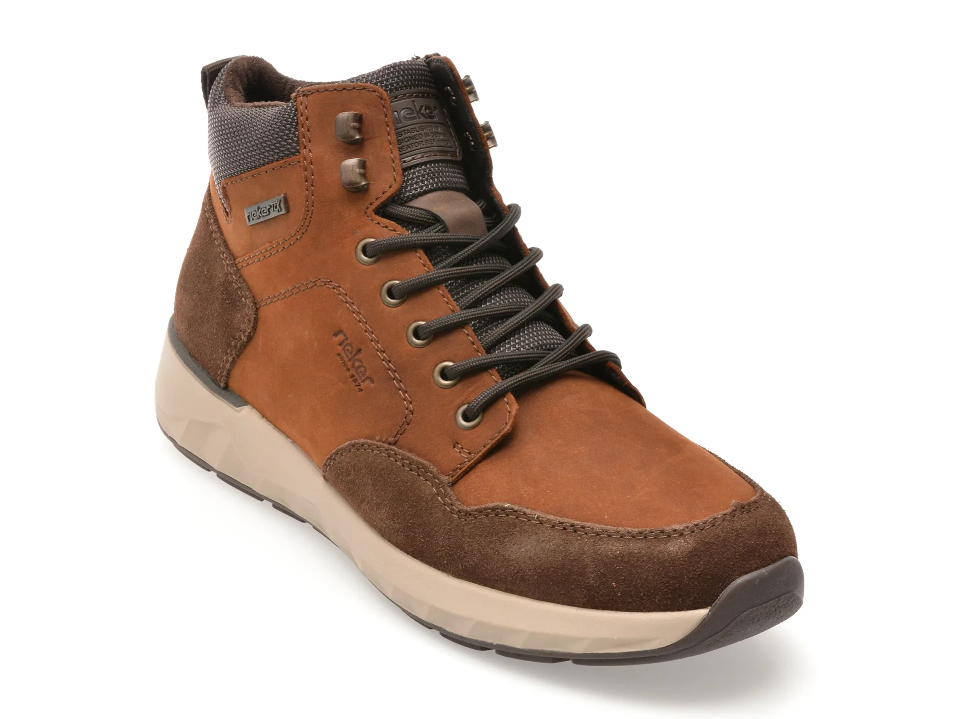 Ghete RIEKER maro, 11530, din piele naturala 1 Ghete RIEKER maro