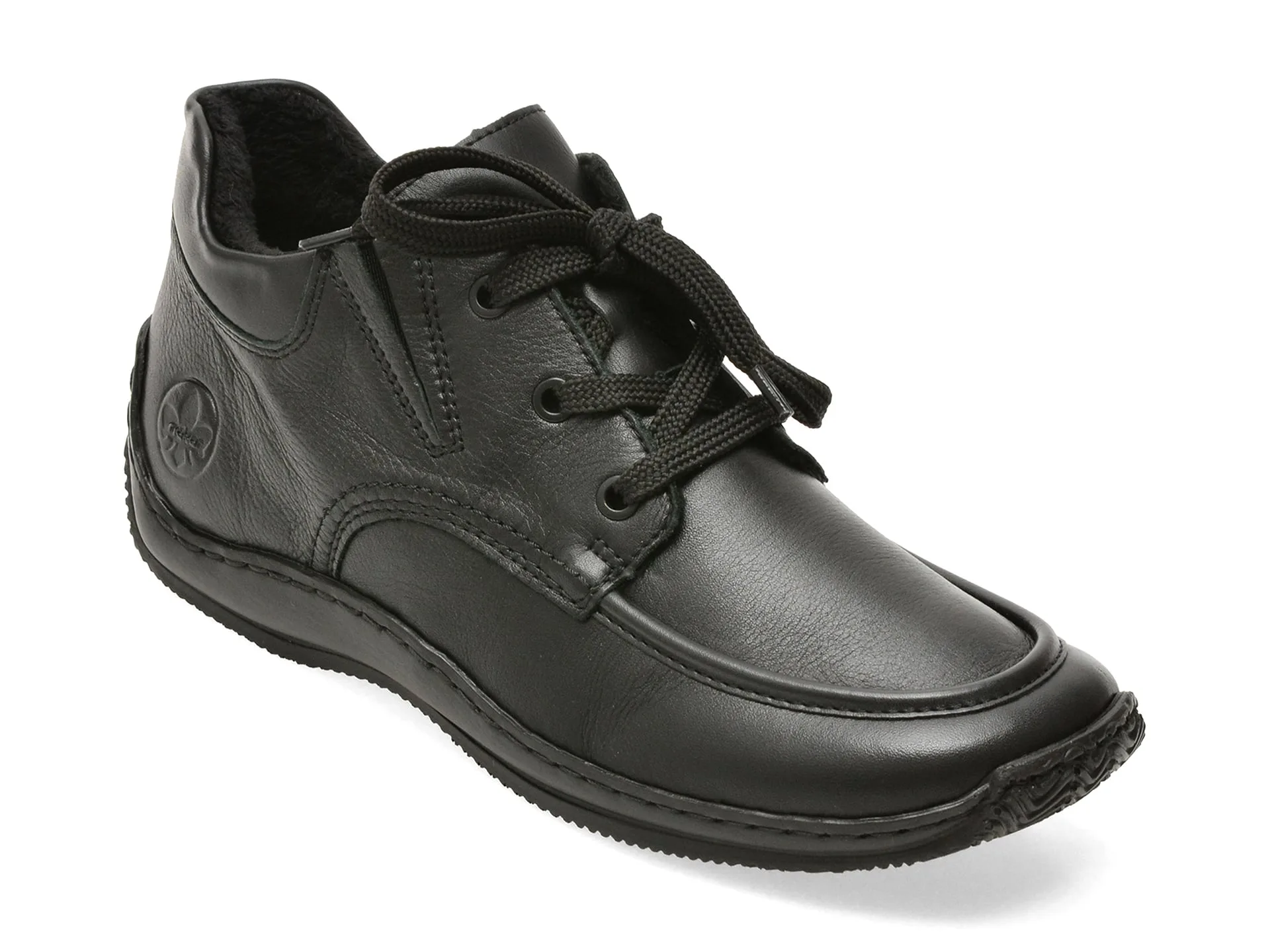 Ghete RIEKER negre, L1727, din piele naturala 1 Ghete RIEKER negre