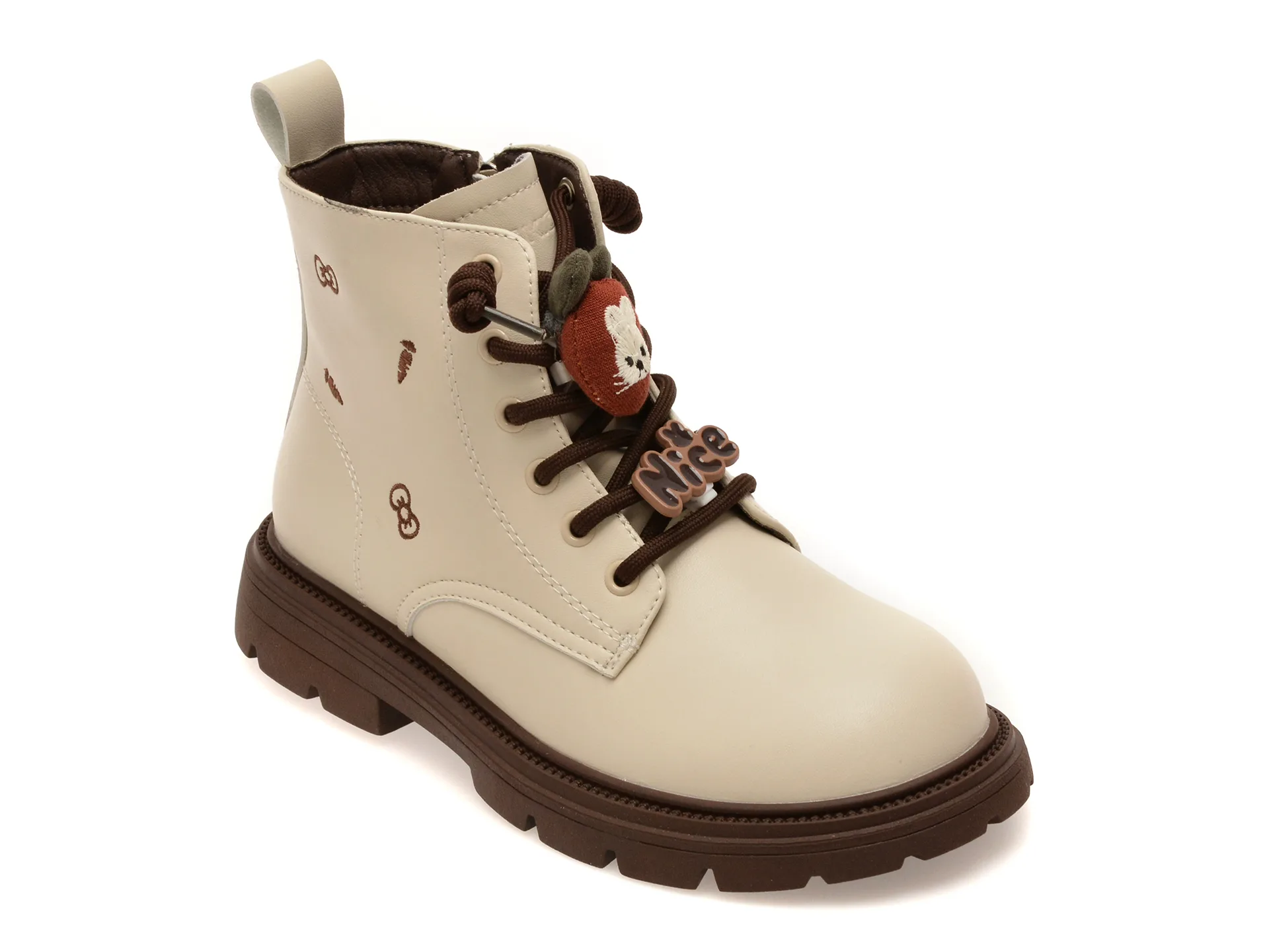 Ghete SELECTION KIDS bej, 50028, din piele ecologica 1 Ghete SELECTION KIDS bej