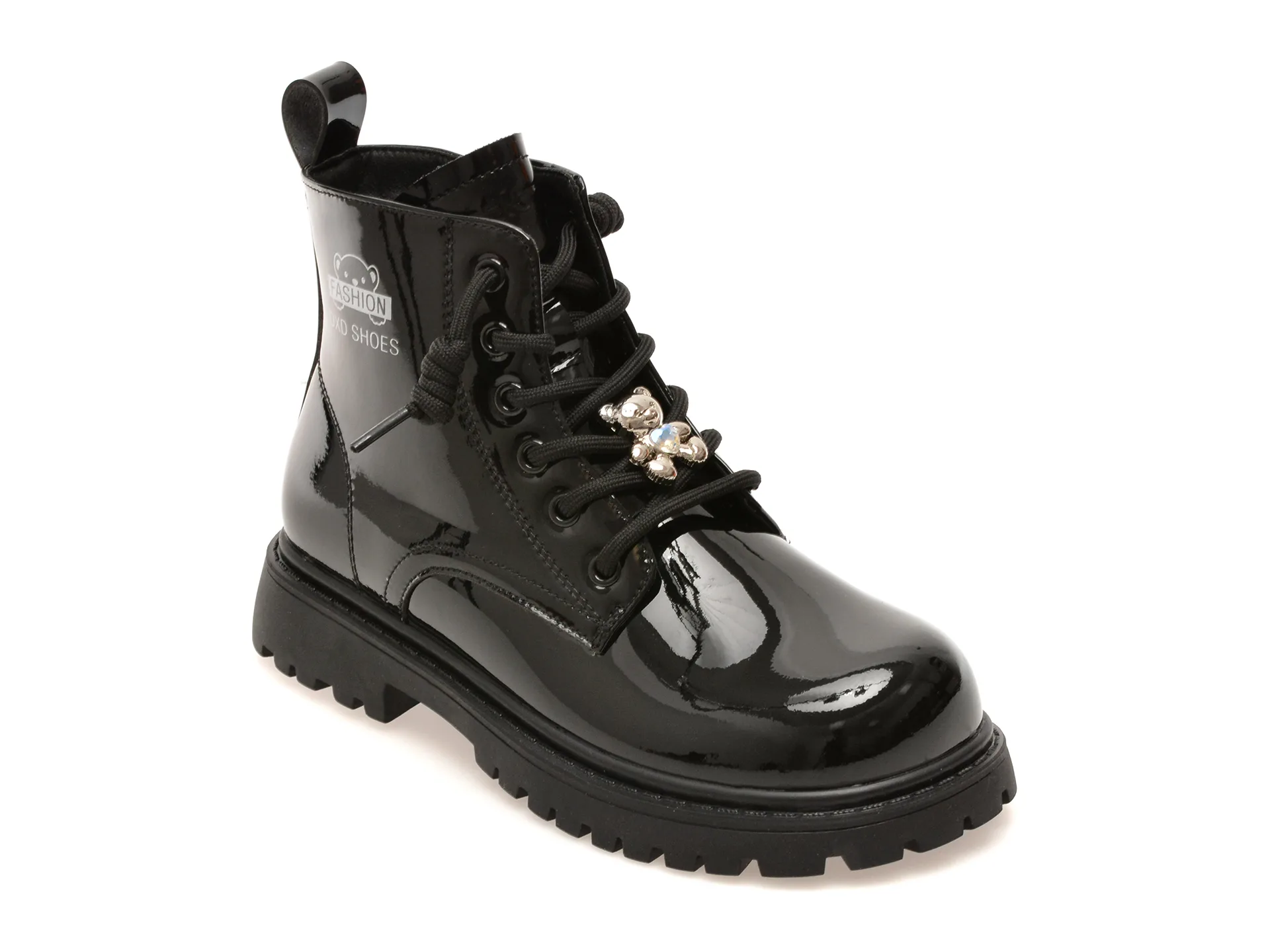 Ghete SELECTION KIDS negre, 30050, din piele naturala lacuita 1 Ghete SELECTION KIDS negre