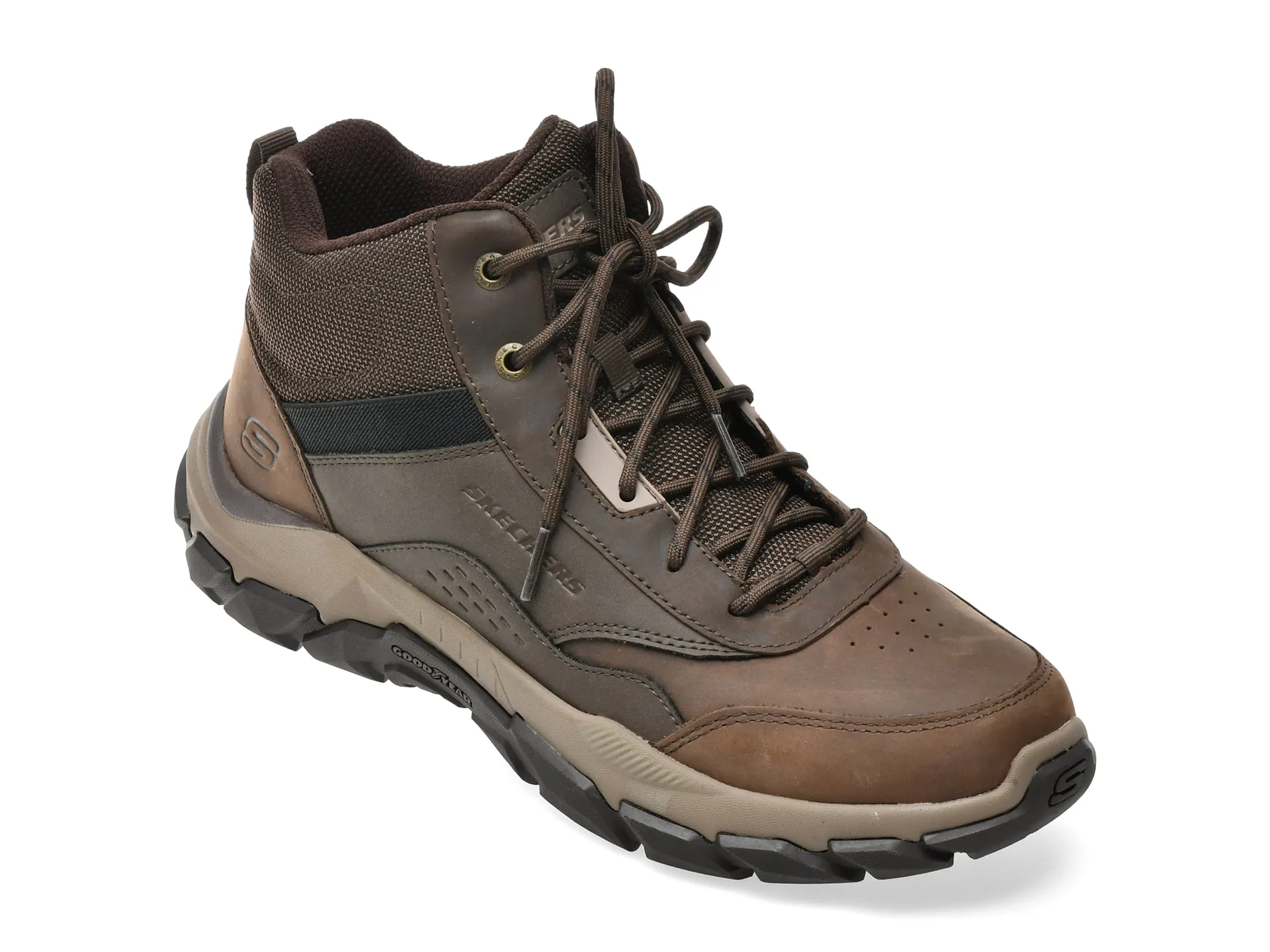 Ghete SKECHERS maro, 205587, din piele naturala 1 Ghete SKECHERS maro