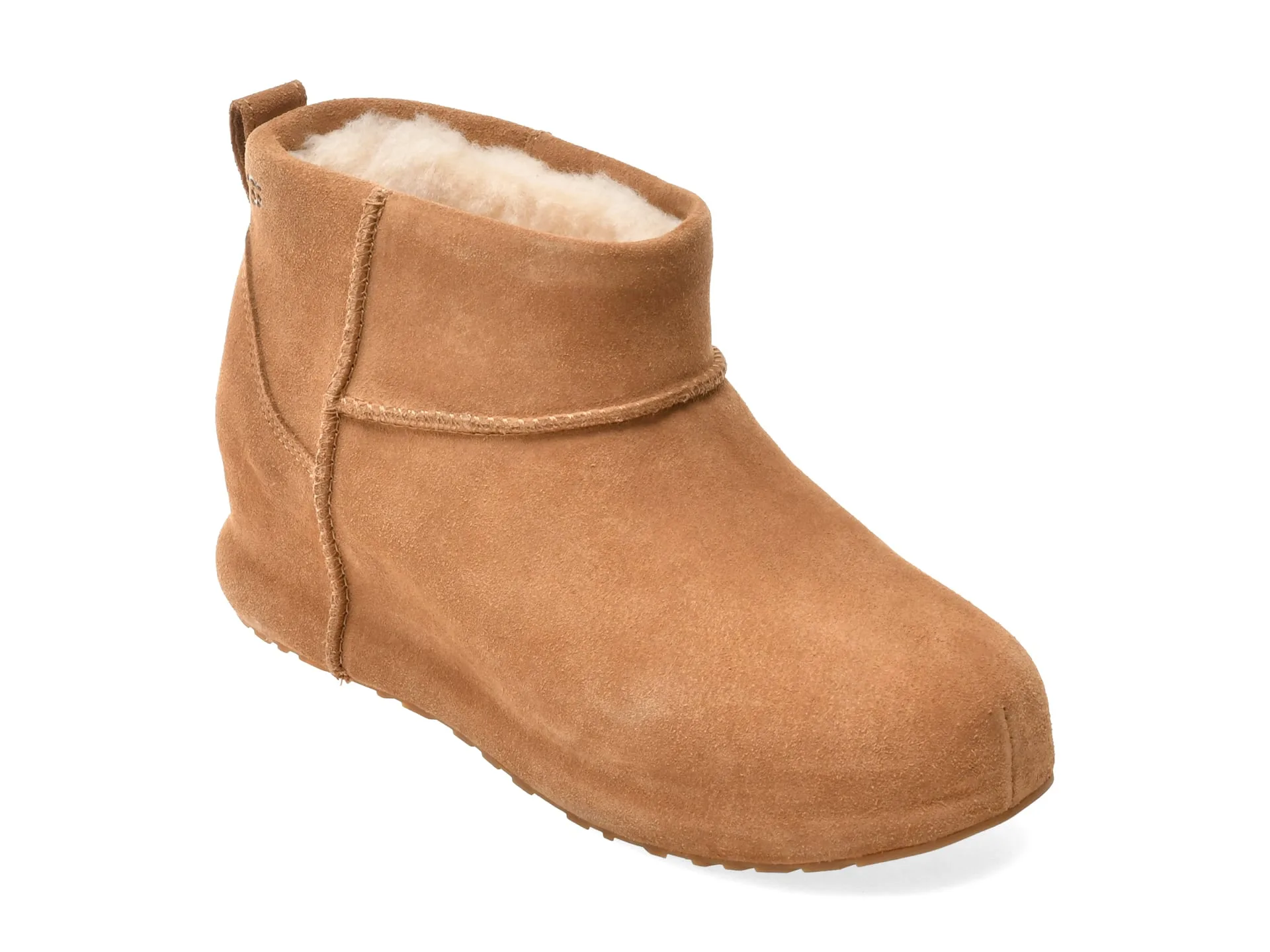 Ghete UGG maro, CLASSIC MINI ENWRAP, din piele intoarsa 1 Ghete UGG maro