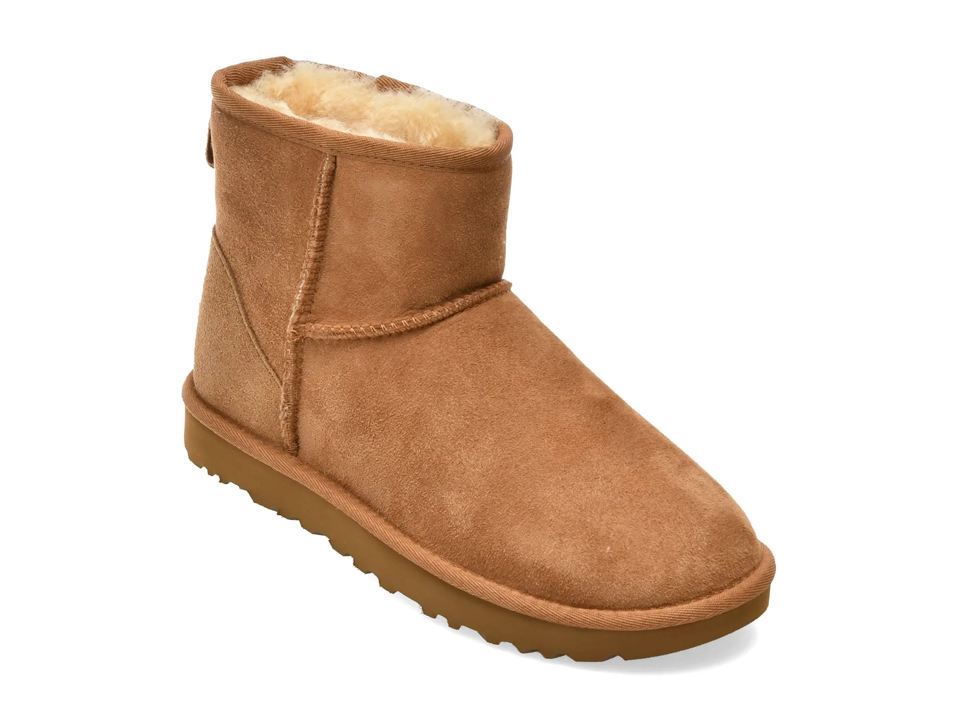 Ghete UGG maro, CLASSIC MINI II, din piele intoarsa 1 Ghete UGG maro