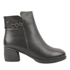 Ghete 493 Ghete casual - dama - B33208 negru - piele naturala - cu toc