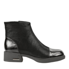 Ghete 433 Ghete casual - dama - JI00043 negru - piele nabuc - cu toc