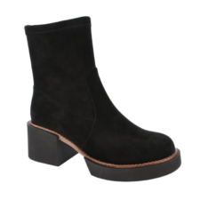 Ghete 451 Ghete casual - dama - JI30006 negru - piele intoarsa - cu toc