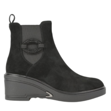 Ghete 567 Ghete casual - dama - JI50088 negru - piele intoarsa - cu platforma