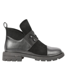 Ghete 595 Ghete casual - dama - Ji50059 negru - piele naturala si piele intoarsa