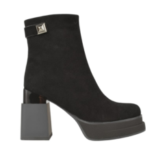 Ghete 555 Ghete casual - dama - W150048B negru - piele intoarsa - cu toc
