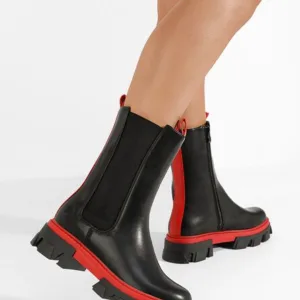 Ghete chelsea dama Aranova negre