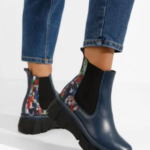 Ghete chelsea dama Avelyn V6 navy