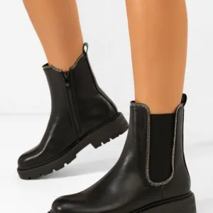 Ghete chelsea dama Brisaya negre