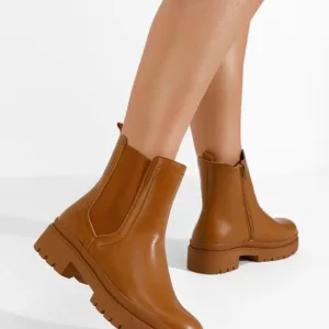 Ghete chelsea dama Eledia camel