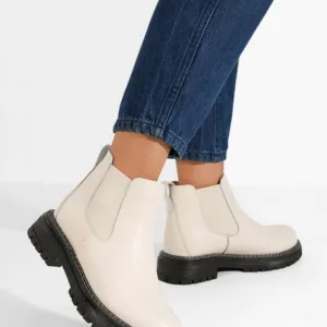 Ghete chelsea dama Ninas bej