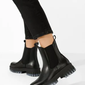 Ghete chelsea dama Tiziana negre