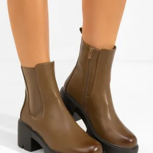 Ghete chelsea dama Zirena kaki