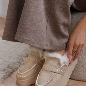 Ghete cu platformă Cirelia bej