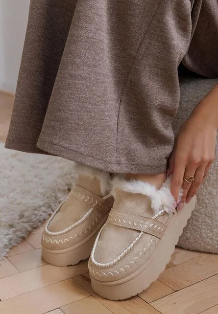 Ghete cu platformă Cirelia bej 1 Ghete cu platformă Cirelia bej