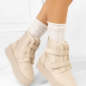 Ghete cu platformă Dagmar bej